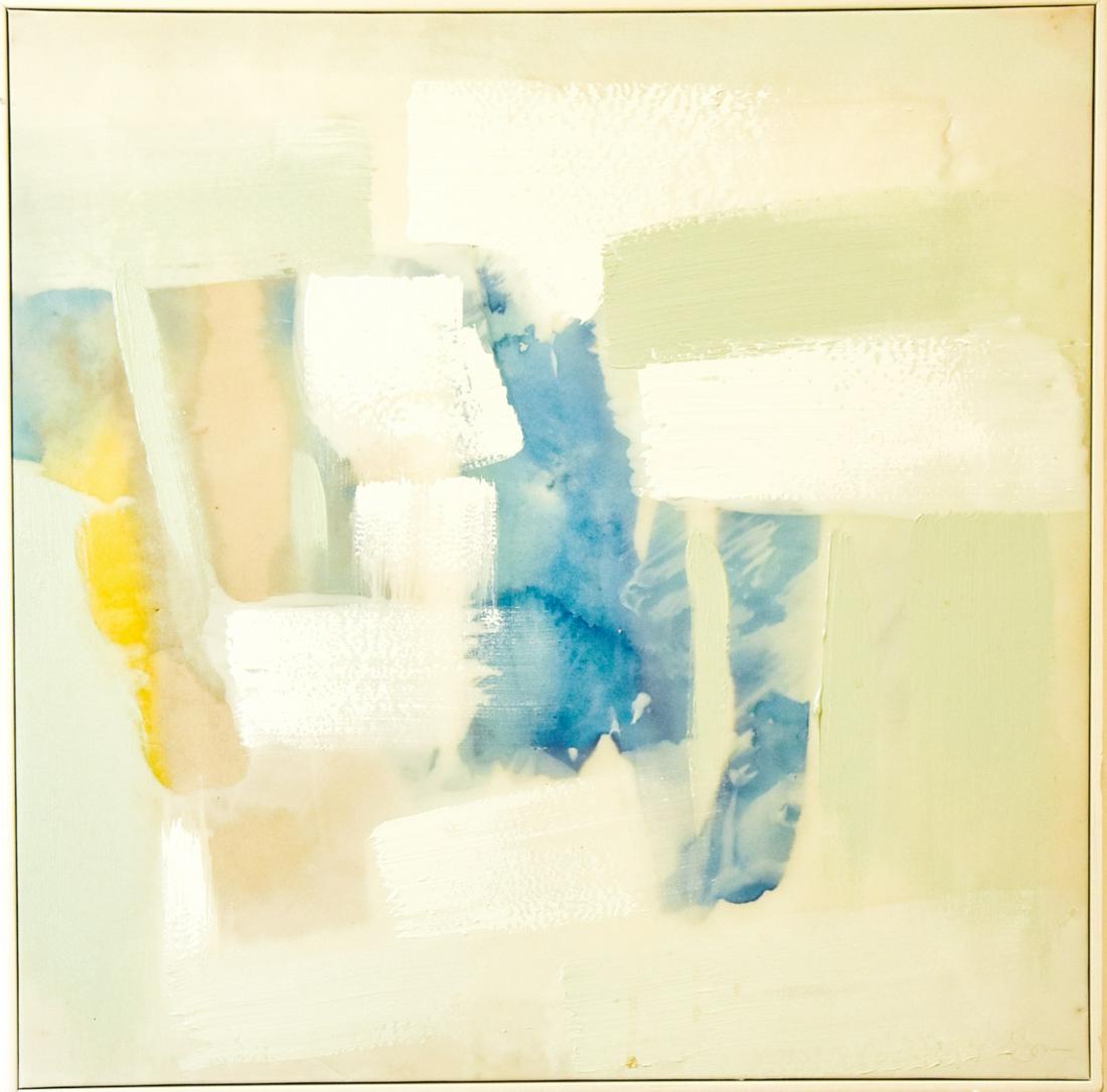 Framed Contemporary Abstract Pastel Painting (1 of 9)