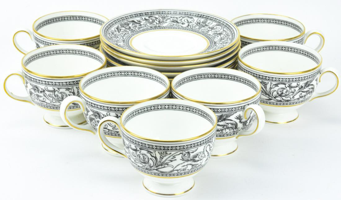 Wedgwood Florentine Pattern in Black Tea or Coffee (1 of 10)