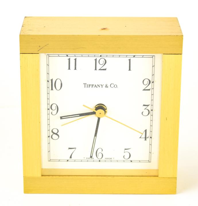 Vintage Tiffany & Co. Brass Desk  Alarm Clock (1 of 7)