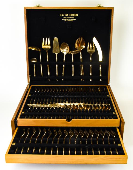 Beng HWA Jewellers Bangkok Thai Bronze Cutlery Set (1 of 11)