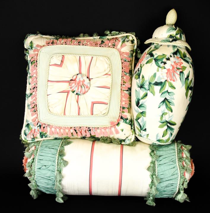 Trio Custom Chinoisserie Style Throw Pillows (1 of 7)