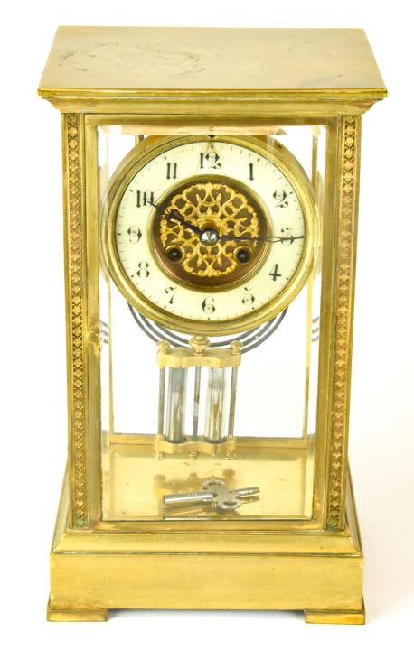 Antique Swiss Neo Classical Bronze Mantle Clock (1 of 7)