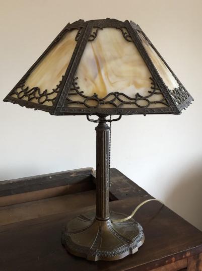 Antique Miller Lamp Arts & Crafts Slag Lamp (1 of 6)