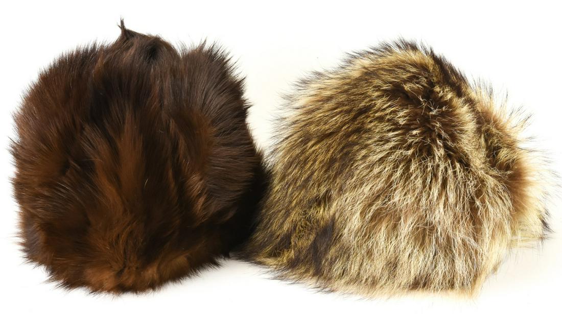 Pair Vintage Fur Sable and Silver Fox Hats (1 of 9)