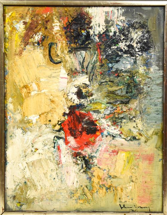 John Chin Young Abstract Impasto Oil Painting (1 of 9)