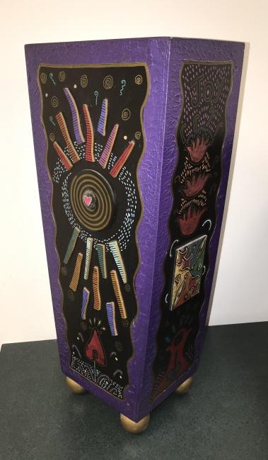 Large Contemporary Artisan Hand Painted Vase (1 of 3)