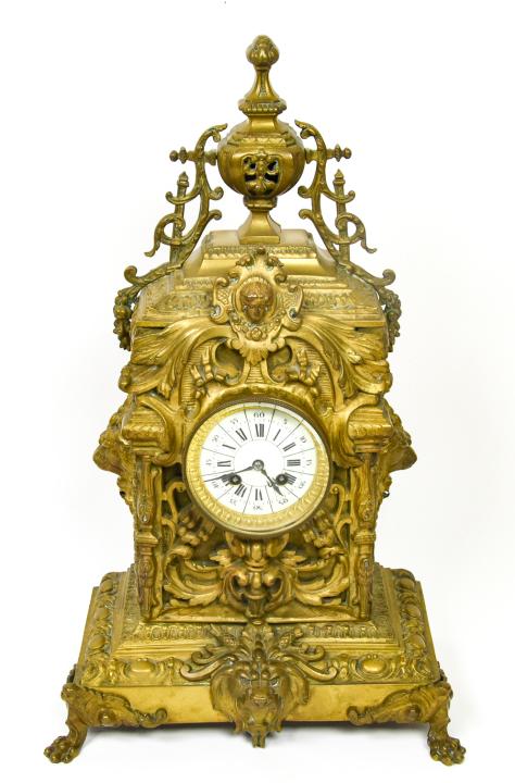 Antique French Bronze Neo Classical Mantle Clock (1 of 9)