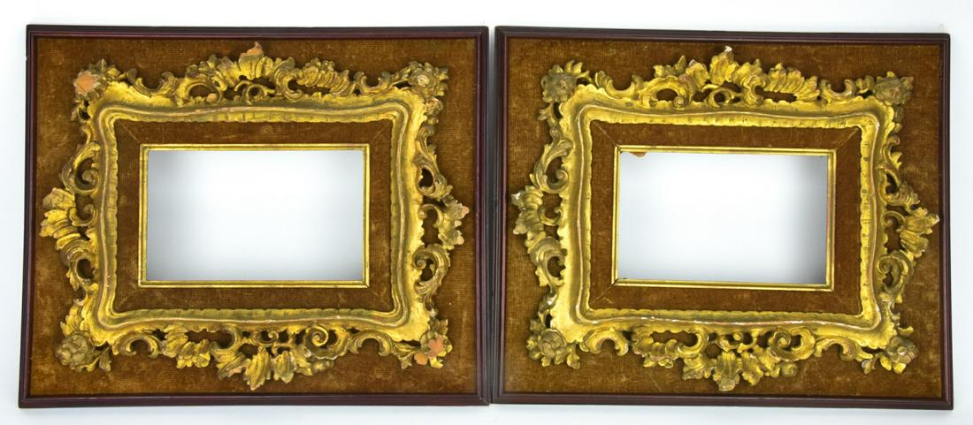 Pair Antique Italian Florentine Gilt Wood Frames (1 of 9)
