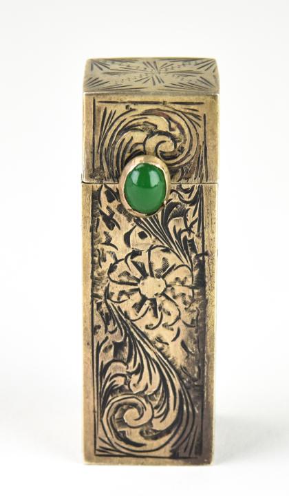 Antique Italian 800 Silver Lipstick Mirror Compact (1 of 9)