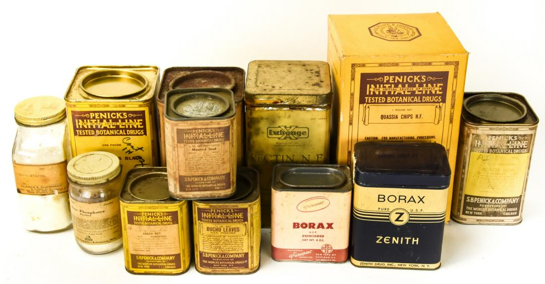 Collection Vintage Tin Pharmaceutical Containers (1 of 6)