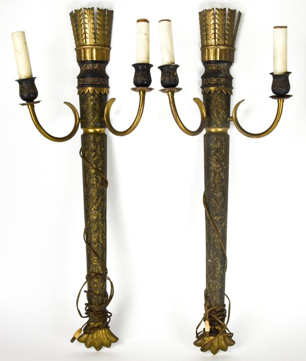 Pair Neo Classical Style Candlestick Wall Sconces (1 of 8)