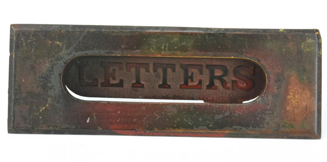 Antique 19th C Architectural Salvage Mail Box Slot (1 of 7)