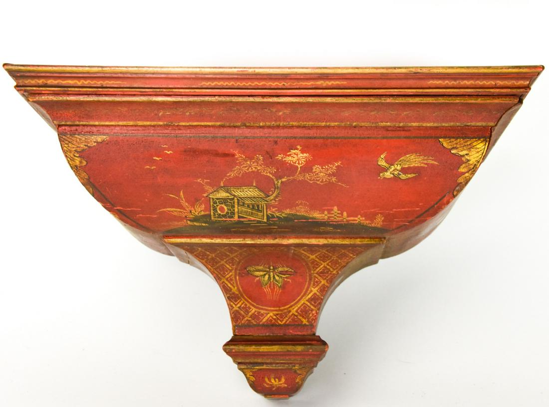 Antique Red Lacquer Chinoiserie Wall Bracket (1 of 7)