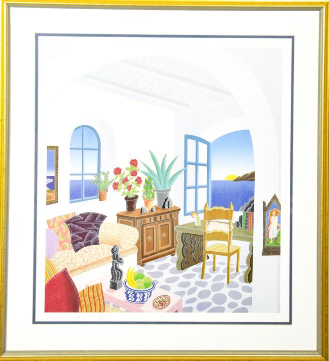 Signed Thomas McKnight "Kalafati' Framed Serigraph (1 of 8)