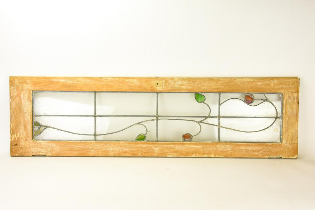 Antique Floral Stained Glass Window Panel (1 of 7)