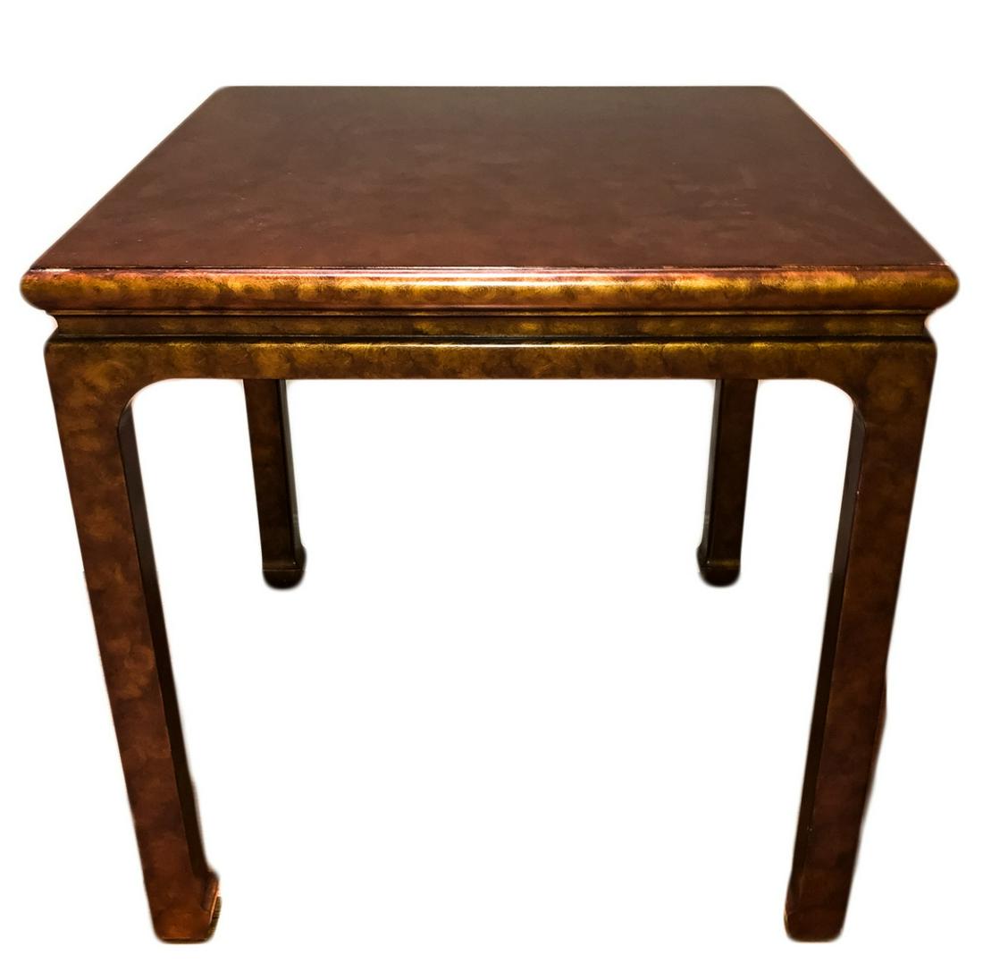 Chinoisserie Contemporary Bronze Tone Side Table (1 of 3)