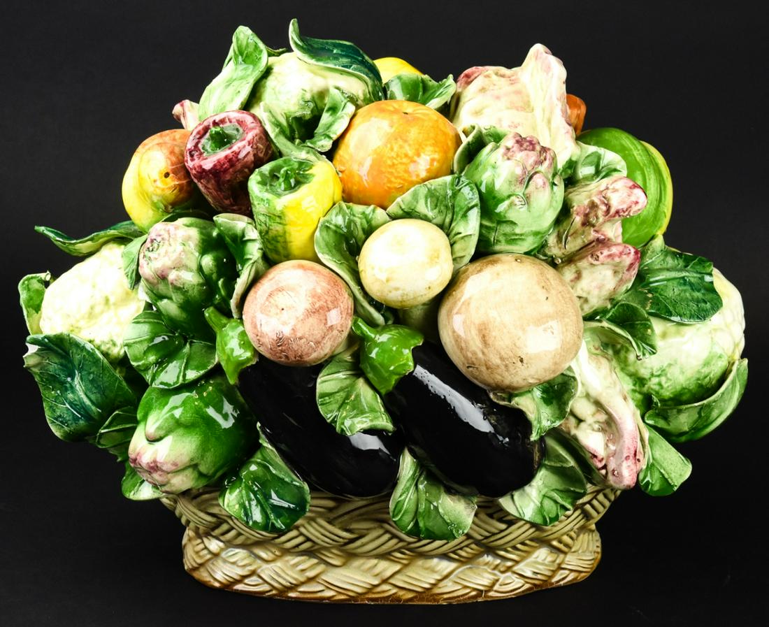 Jay Willfred Capodimonte Porcelain Fruit Basket (1 of 7)