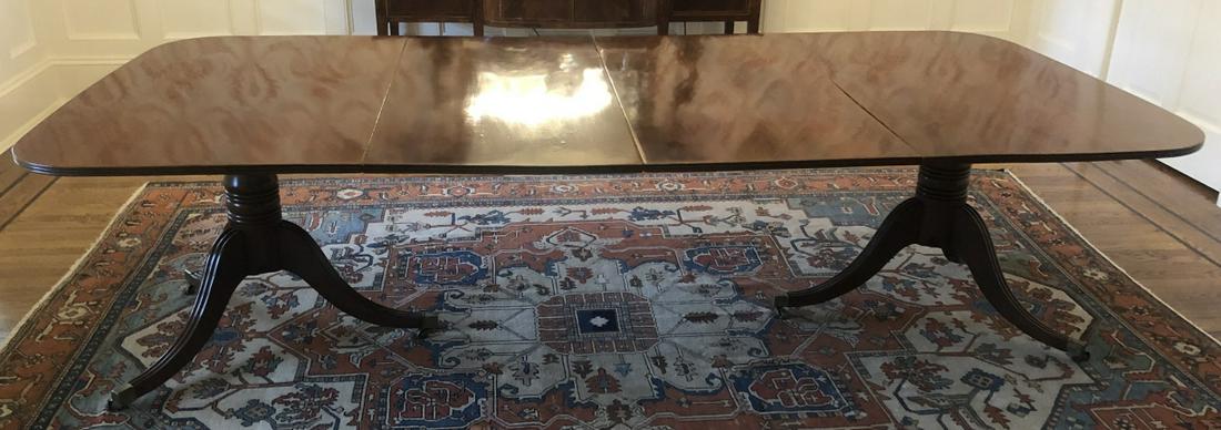 Custom Made Sheraton Double Pedestal Dining Table (1 of 5)