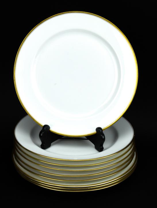 Set Of Antique Gold & White Haviland Limoges Plate (1 of 10)