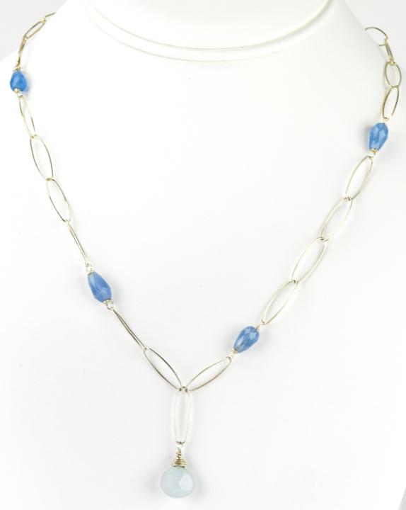 Sterling Silver & Faceted Gemstone Necklace (1 of 6)
