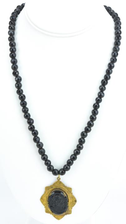 Antique Art Deco Flapper Era Jet Necklace (1 of 7)
