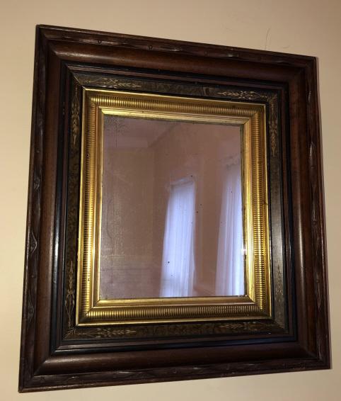 Antique Eastlake Framed Mirror: Antique Eastlake Framed Mirror. 19.5 inches x 18 inches