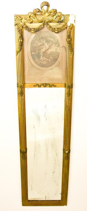Ornate Trumeau Mirror Pier Glass Wooden (1 of 8)