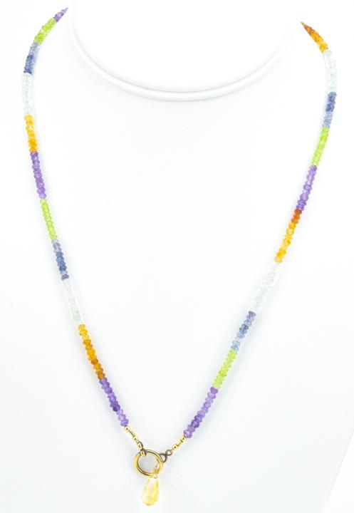 Amethyst Citrine Peridot & Rock Crystal Necklace (1 of 6)