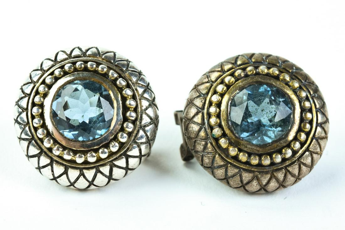 David Yurman Style Sterling & Amethyst Earrings (1 of 7)