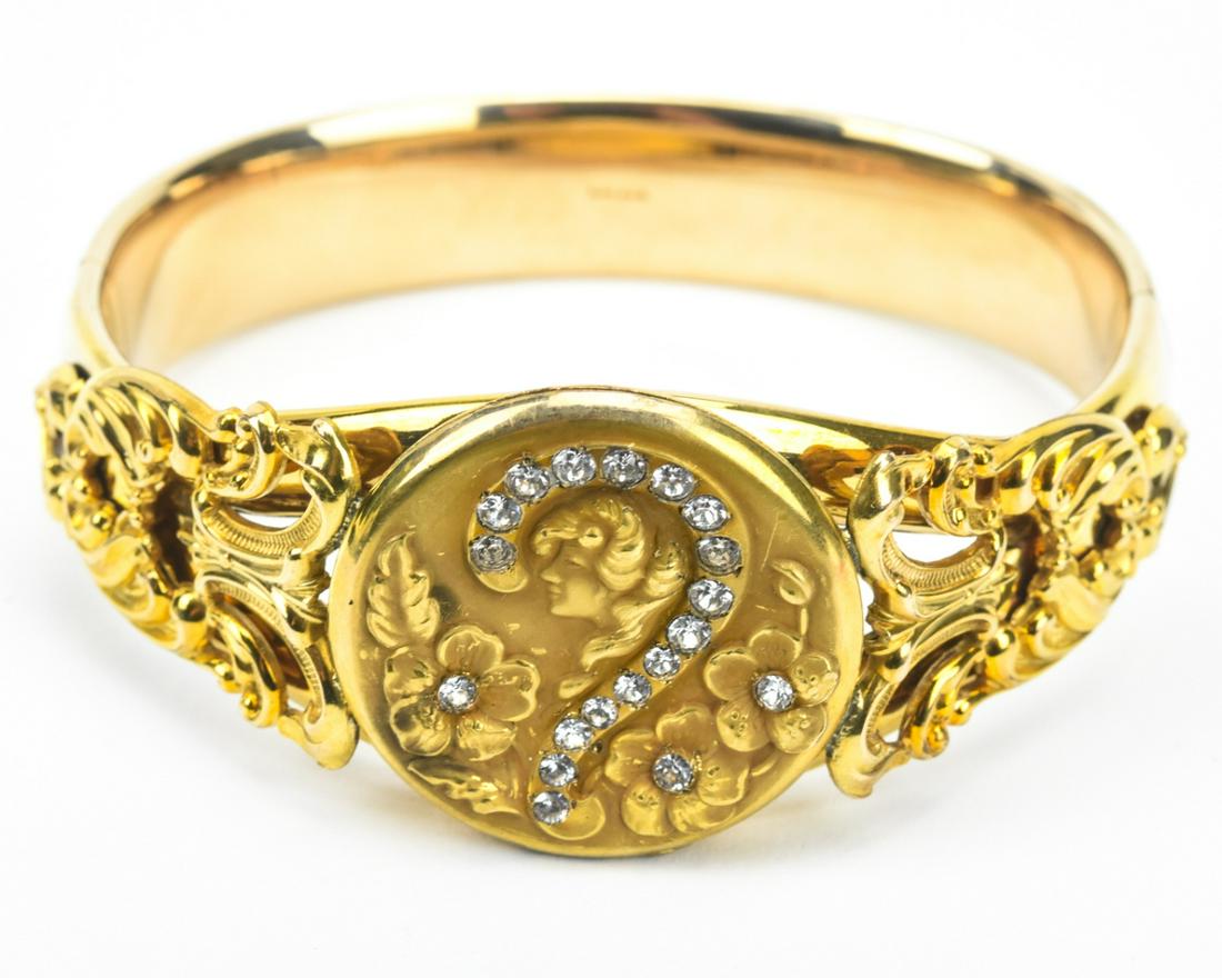 Antique 19th C Gold Filled Locket Bracelet (1 of 8)