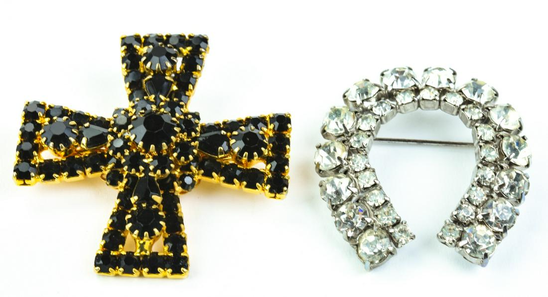 Vintage Costume Jewelry Maltese Cross & Horseshoe (1 of 6)