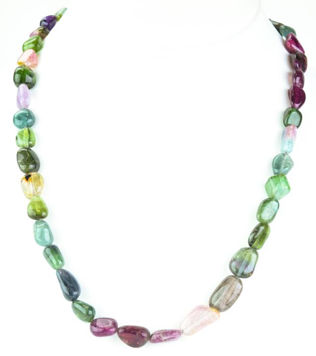 Gemstone Necklace w Tourmaline, Iolite & Amethyst (1 of 6)
