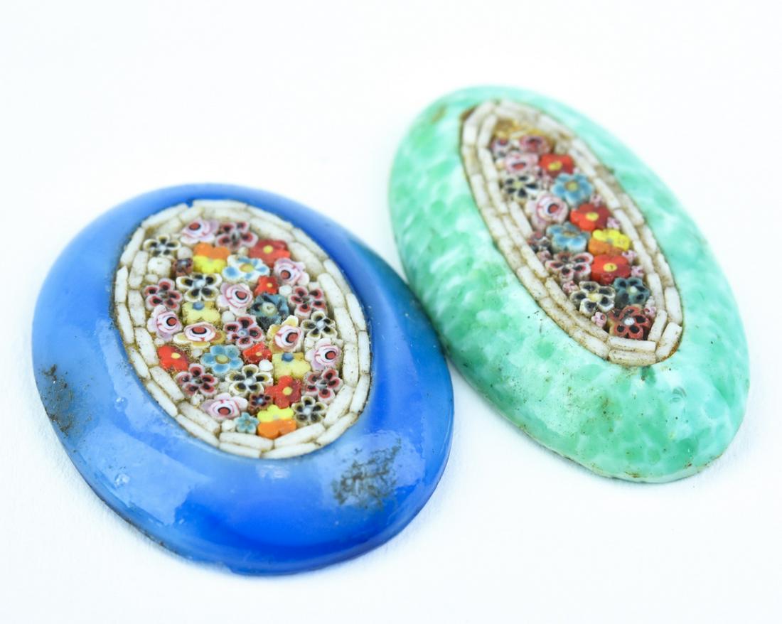 2 Antique Italian Grand Tour Micro Mosaic Plaques (1 of 6)