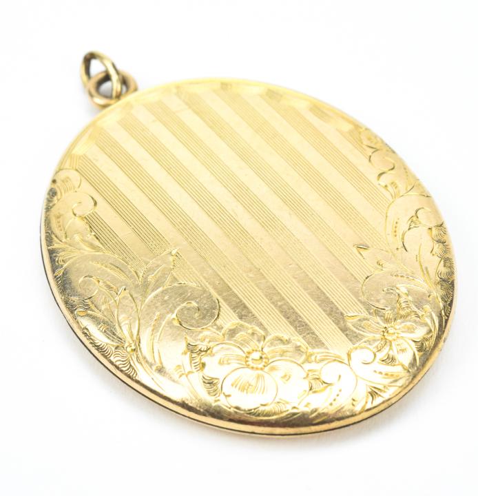 Large Antique Gold Filled Locket Pendant (1 of 7)