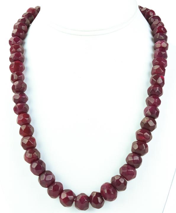 500 Carat Ruby Necklace W Hand Faceted Beads (1 of 7)