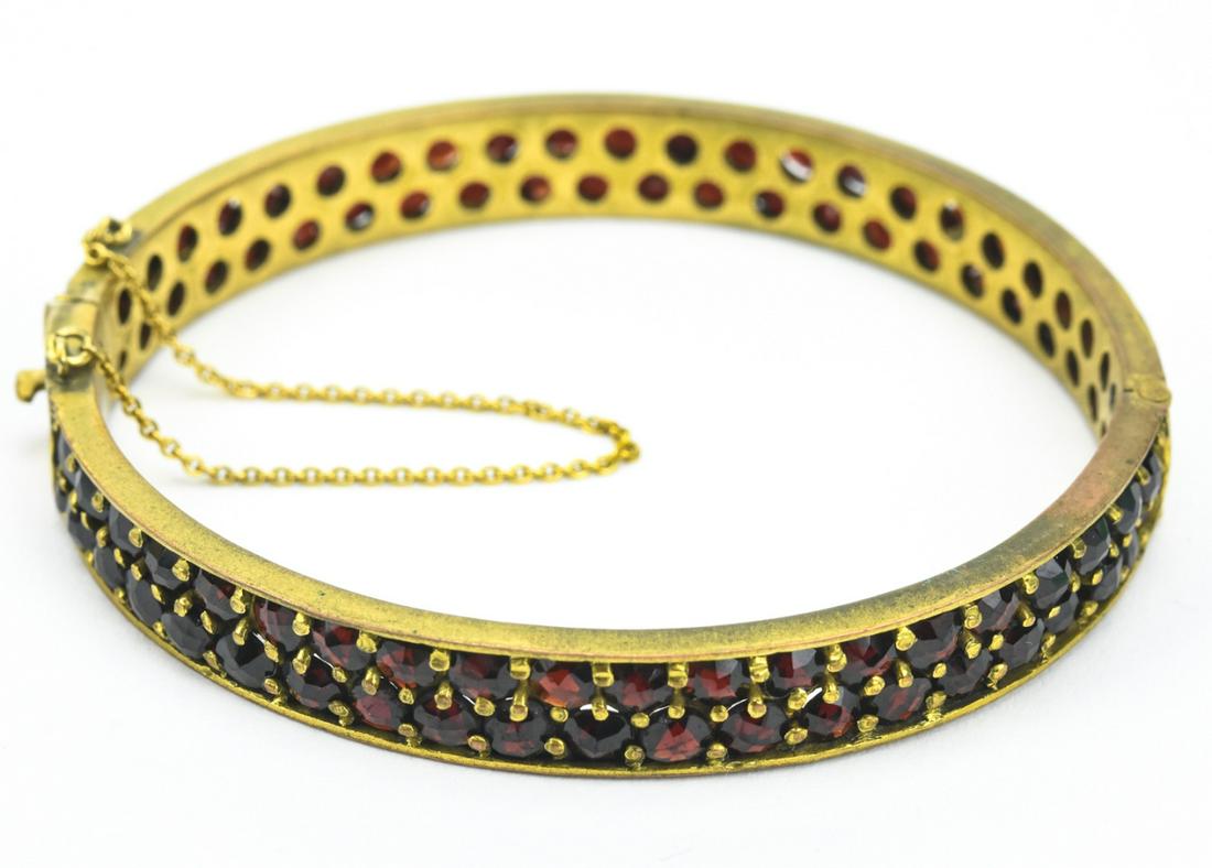 Antique 19th C Rose Cut Garnet Bracelet (1 of 7)