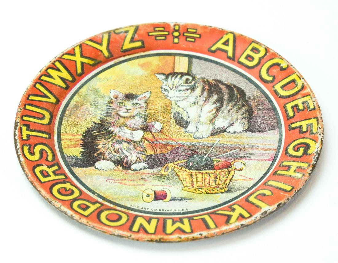 Antique Lithographed Tin Child's ABC Plate (1 of 7)