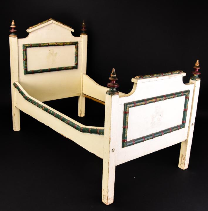 Antique 19th C French Doll Bed (1 of 8)