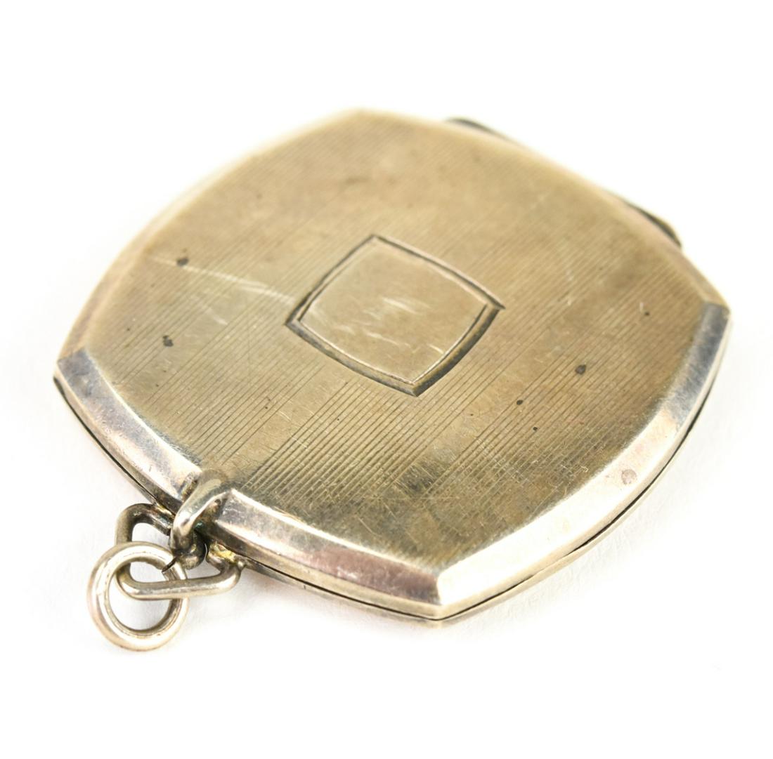 Antique C 1920s Sterling Silver Art Deco Locket (1 of 6)