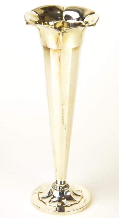 Art Deco Style Sterling Silver Trumpet Vase (1 of 8)