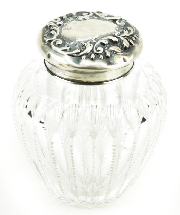 Antique Sterling & Crystal Vanity Jar (1 of 9)