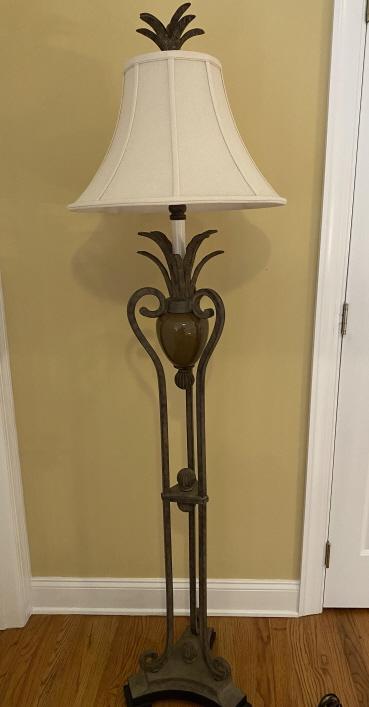 Neoclassical Style Wrought Iron Floor Lamp (1 of 10)