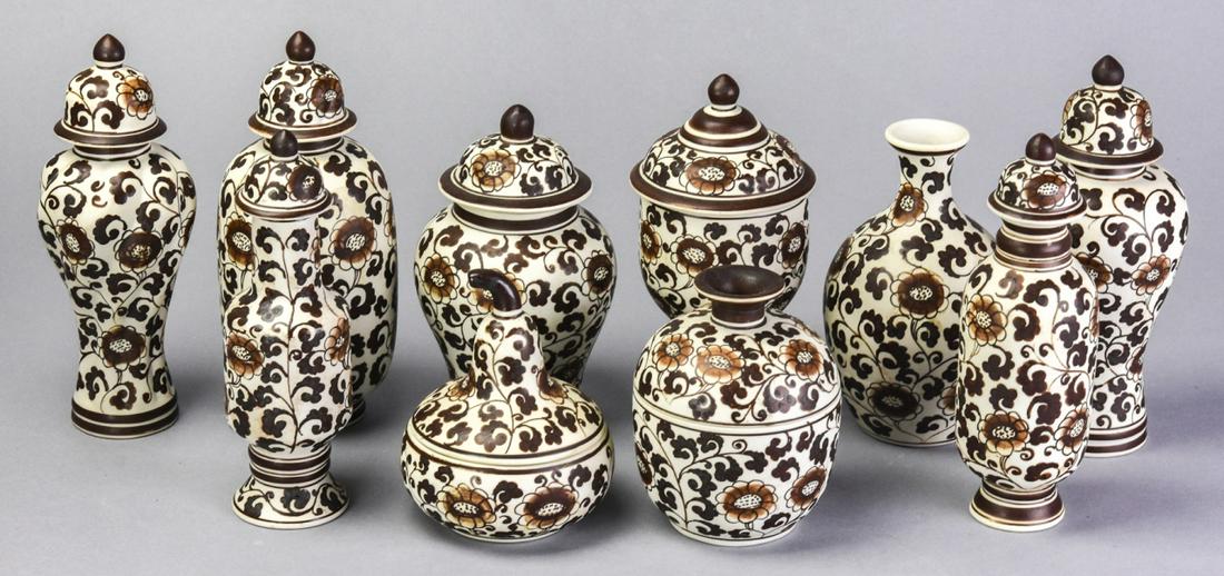 Hand Painted Bisque Middle Eastern Containers (1 of 6)