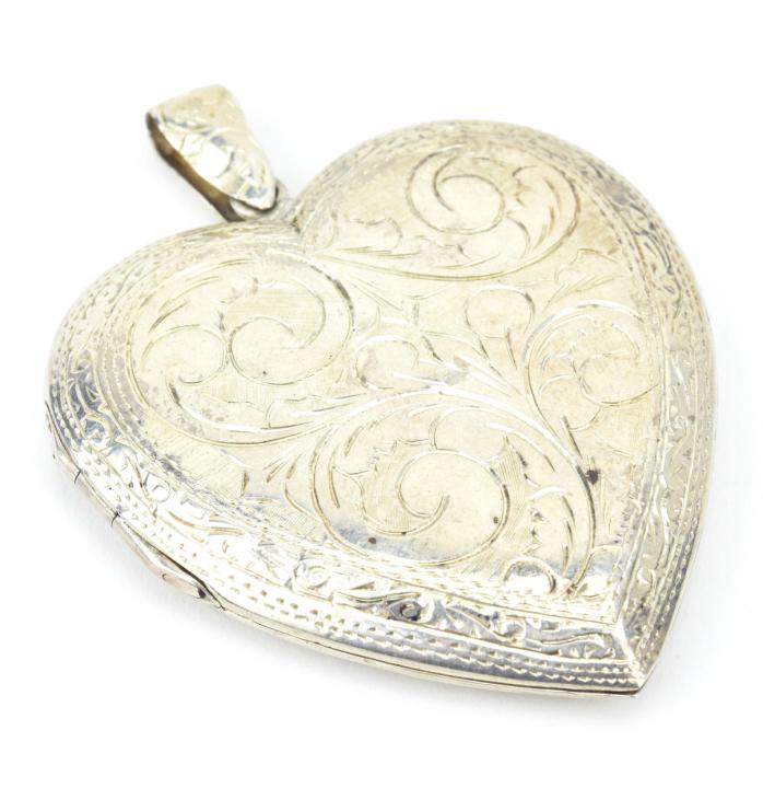 Huge Vintage Sterling Silver Locket Pendant (1 of 7)
