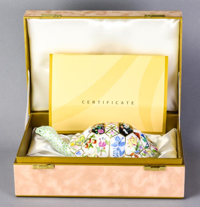 Herend Porcelain Hand Painted Turtle Figurine (1 of 10)