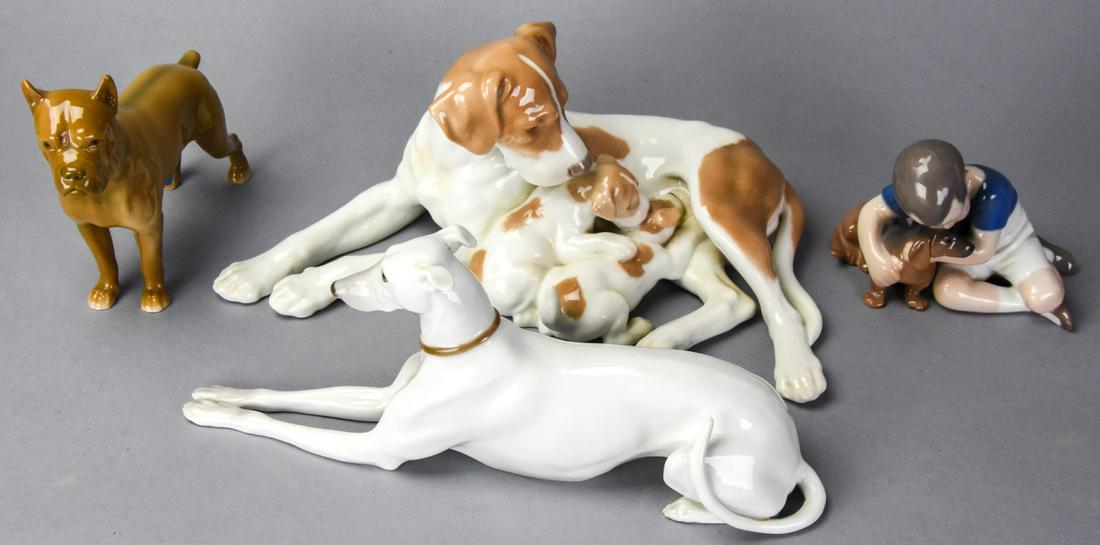 Collection Bing & Grondahl Porcelain Dog Figurines (1 of 6)