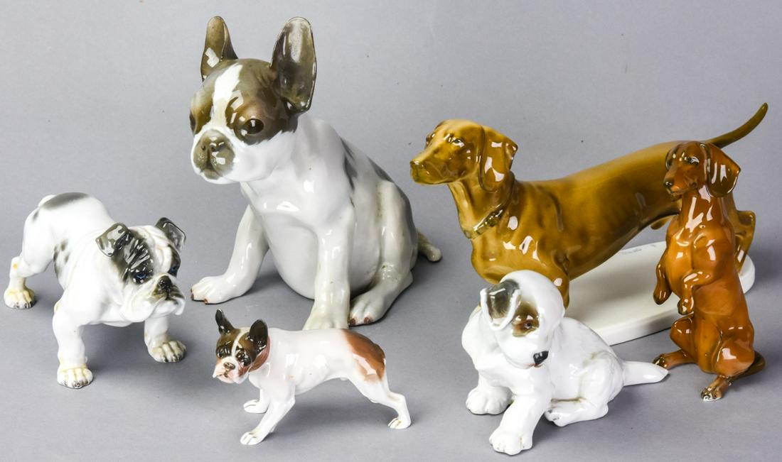 Collection 6 Rosenthal Porcelain Dogs (1 of 8)