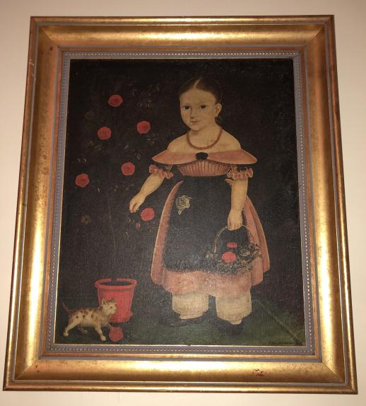 Framed Enhanced Print of Primitive Portrait Girl (1 of 2)