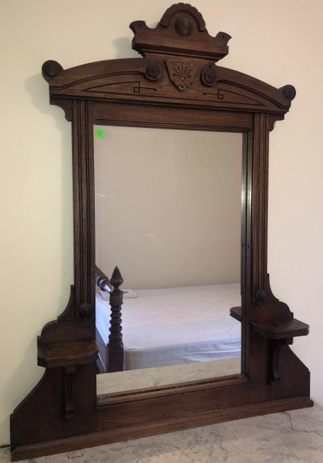 Antique Arts & Crafts Carved Wall Mirror (1 of 3)