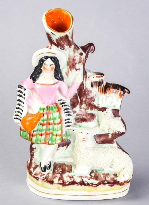 Staffordshire 19th C Hand Painted Spill Vase (1 of 8)